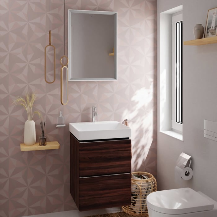 hansgrohe Xelu Q Waschtischunterschrank 48 x 60,5 cm, 2 Schubkästen, Griff chrom