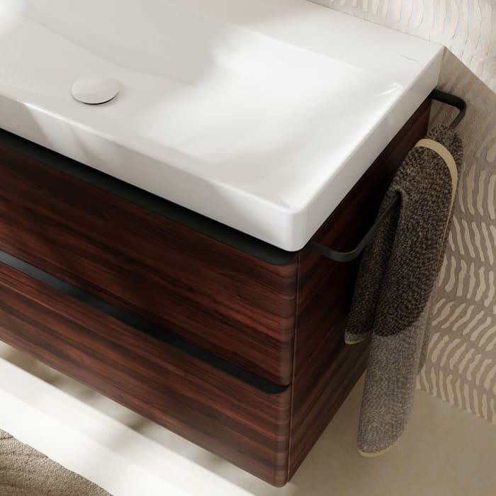 hansgrohe Xelu Q Waschtischunterschrank 98 x 60,5 cm, 2 Schubkästen, Griff mattschwarz