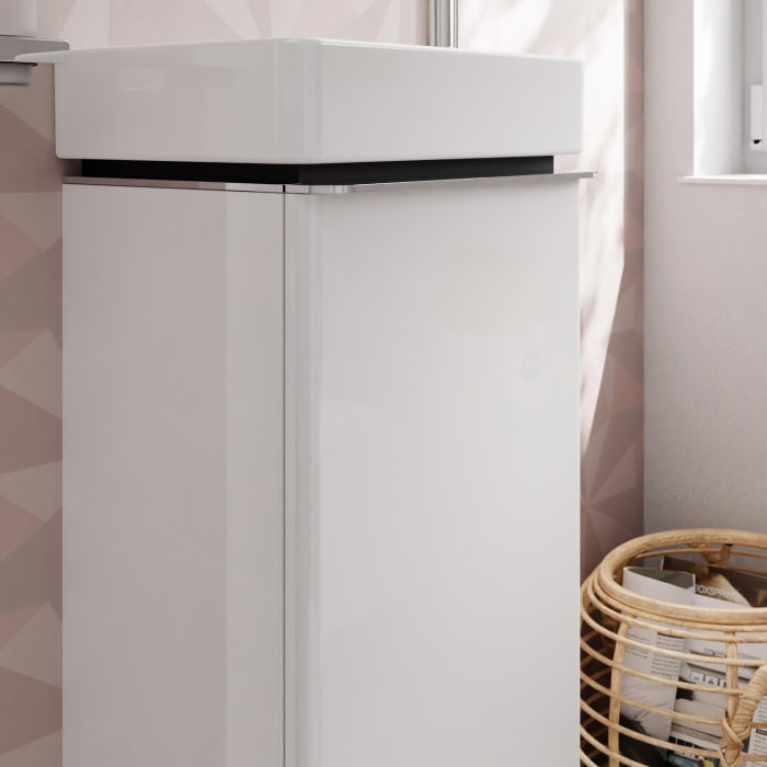 hansgrohe Xelu Q Waschtischunterschrank 34 x 60,5 cm, 1 Tür mit Anschlag rechts, Griff chrom