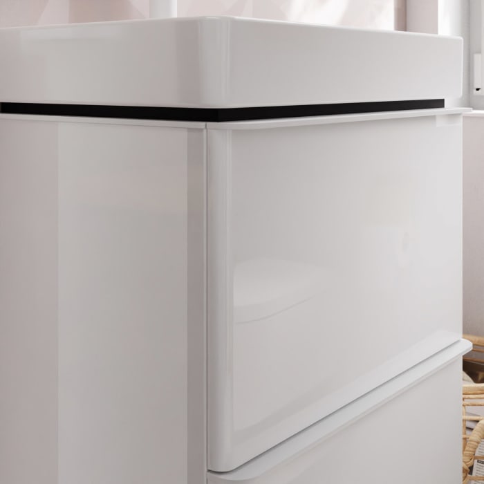 hansgrohe Xelu Q Waschtischunterschrank 48 x 60,5 cm, 2 Schubkästen, Griff mattweiß