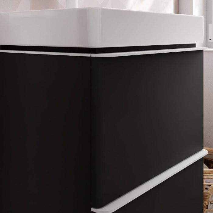 hansgrohe Xelu Q Waschtischunterschrank 48 x 60,5 cm, 2 Schubkästen, Griff mattweiß