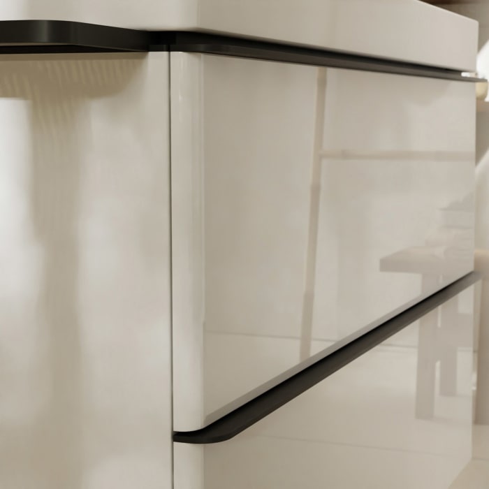 hansgrohe Xelu Q Waschtischunterschrank 98 x 60,5 cm, 2 Schubkästen, Griff mattschwarz