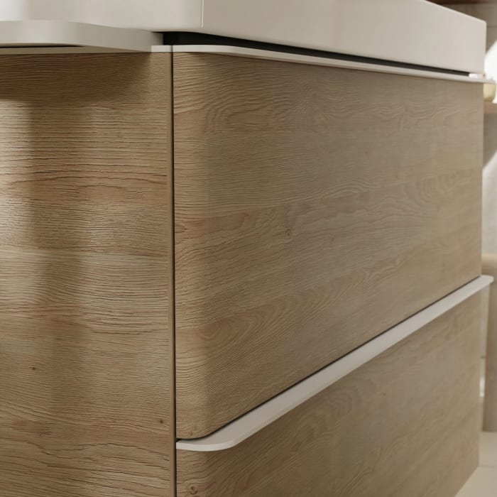 hansgrohe Xelu Q Waschtischunterschrank 98 x 60,5 cm, 2 Schubkästen, Griff mattweiß