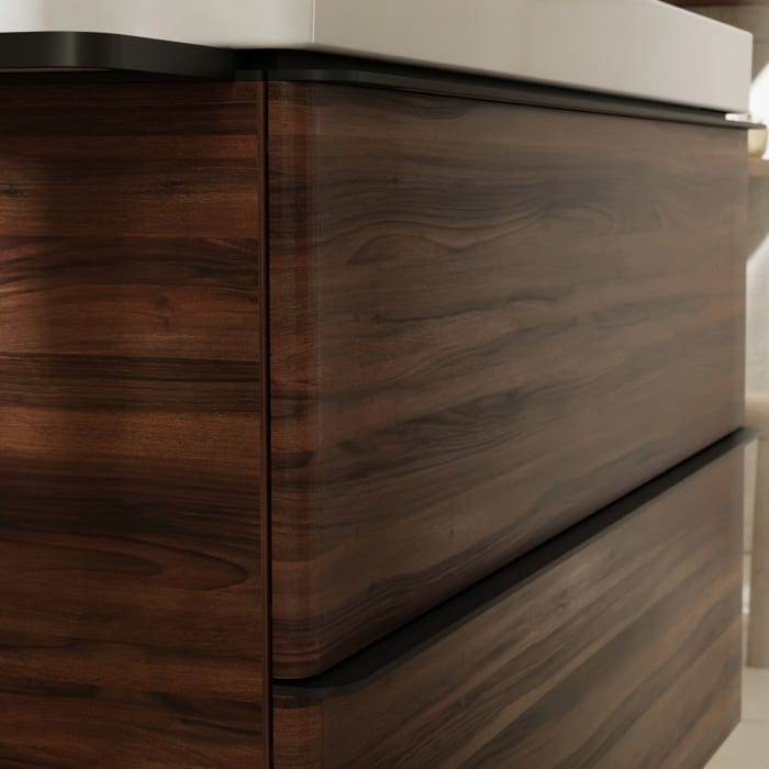 hansgrohe Xelu Q Waschtischunterschrank 118 x 60,5 cm, 2 Schubkästen, Griff mattschwarz