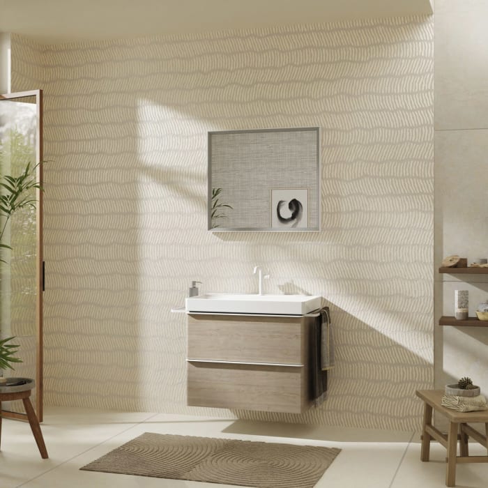 hansgrohe Xelu Q Waschtischunterschrank 78 x 60,5 cm, 2 Schubkästen, Griff mattweiß