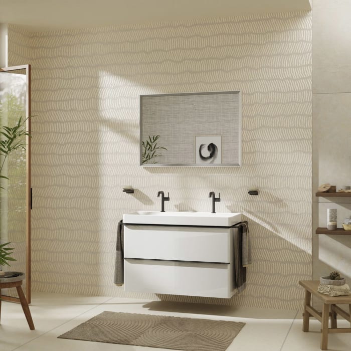 hansgrohe Xelu Q Waschtischunterschrank 98 x 60,5 cm, 2 Schubkästen, Griff mattschwarz