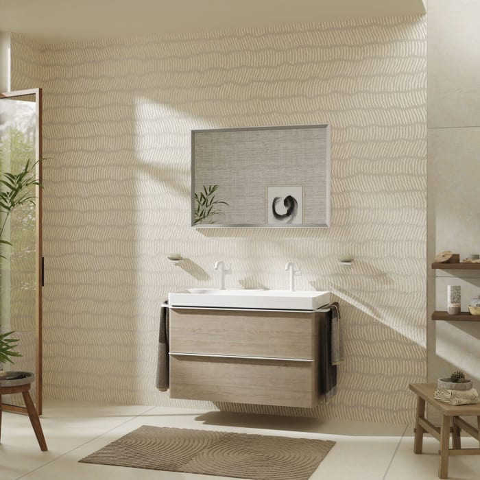 hansgrohe Xelu Q Waschtischunterschrank 98 x 60,5 cm, 2 Schubkästen, Griff mattweiß