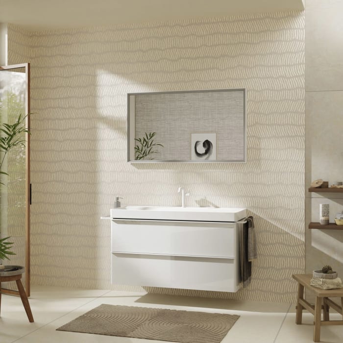 hansgrohe Xelu Q Waschtischunterschrank 118 x 60,5 cm, 2 Schubkästen, Griff mattweiß