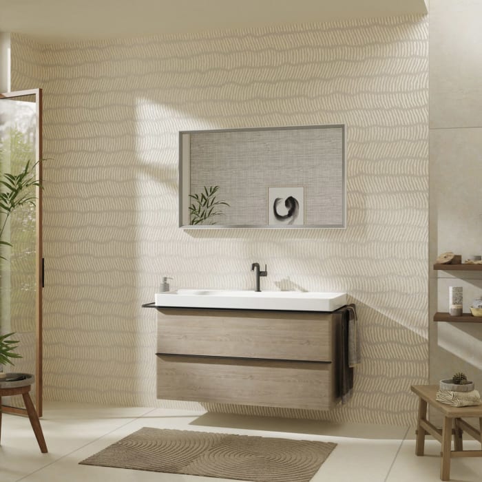 hansgrohe Xelu Q Waschtischunterschrank 118 x 60,5 cm, 2 Schubkästen, Griff mattschwarz