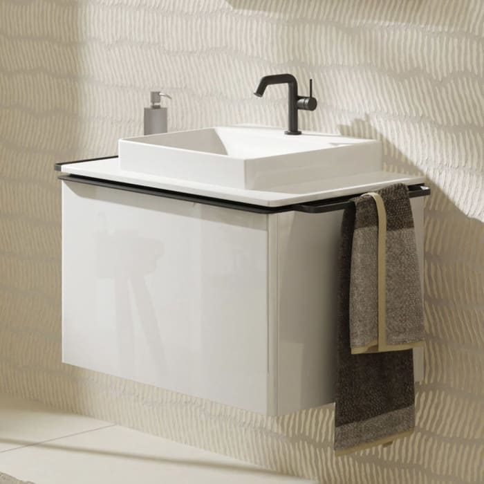 hansgrohe Xelu Q Waschtischunterschrank für Konsole 78 x 48,5 cm, 1 Schubkasten, Griff mattschwarz