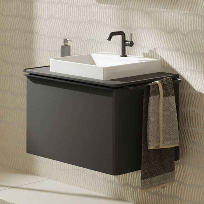 hansgrohe Xelu Q Waschtischunterschrank für Konsole 78 x 48,5 cm, 1 Schubkasten, Griff mattschwarz