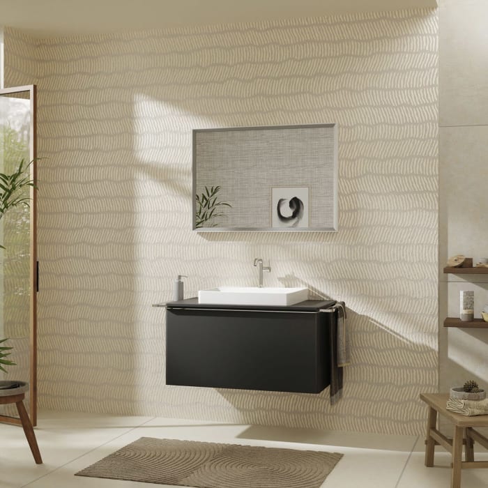 hansgrohe Xelu Q Waschtischunterschrank für Konsole 98 x 48,5 cm, 1 Schubkasten, Griff chrom