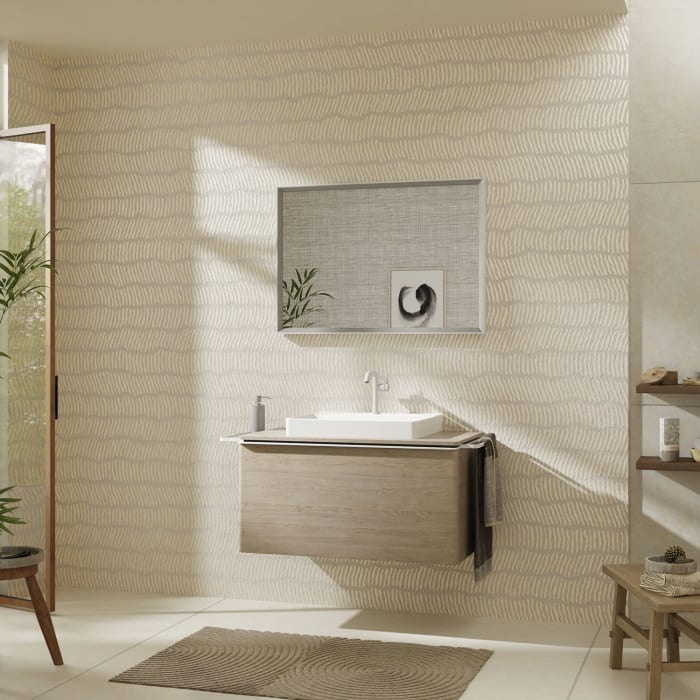 hansgrohe Xelu Q Waschtischunterschrank für Konsole 98 x 48,5 cm, 1 Schubkasten, Griff mattweiß