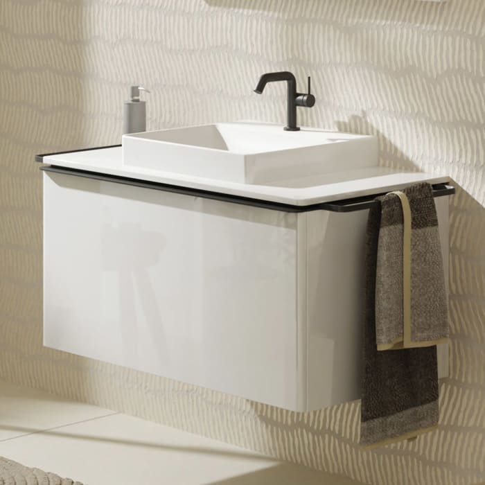 hansgrohe Xelu Q Waschtischunterschrank für Konsole 98 x 48,5 cm, 1 Schubkasten, Griff mattschwarz