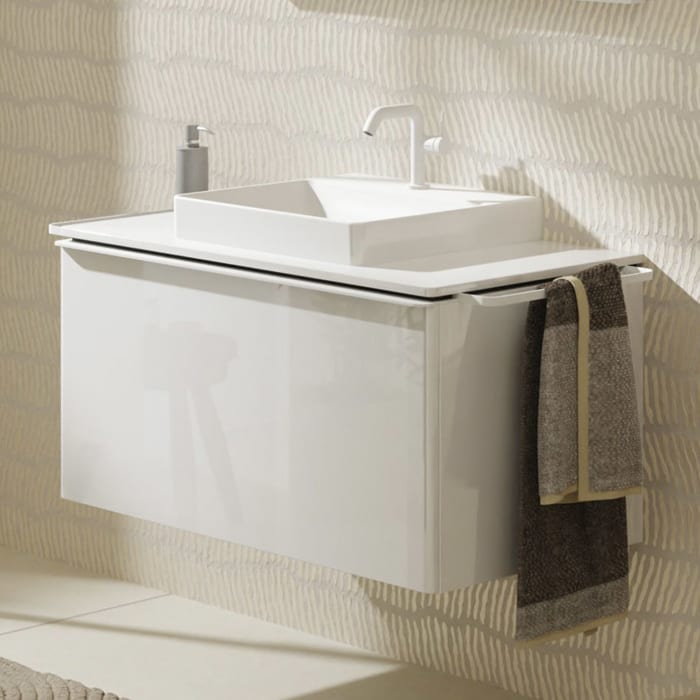 hansgrohe Xelu Q Waschtischunterschrank für Konsole 98 x 48,5 cm, 1 Schubkasten, Griff mattweiß