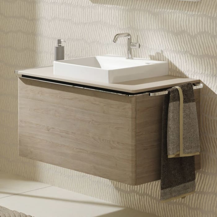 hansgrohe Xelu Q Waschtischunterschrank für Konsole 98 x 48,5 cm, 1 Schubkasten, Griff chrom