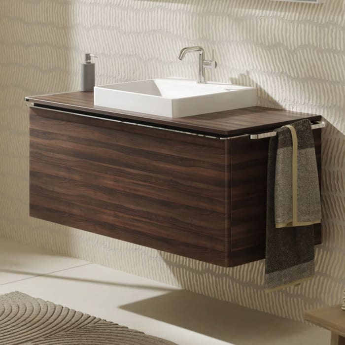 hansgrohe Xelu Q Waschtischunterschrank für Konsole 118 x 48,5 cm, 1 Schubkasten, Griff chrom