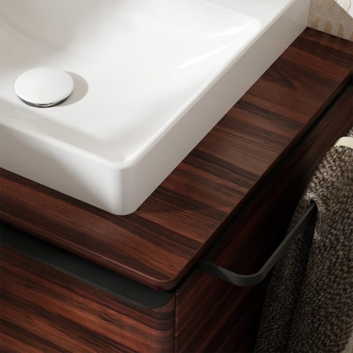 hansgrohe Xelu Q Waschtischunterschrank für Konsole 136 x 48,5 cm, 2 Schubkästen, Griff mattschwarz