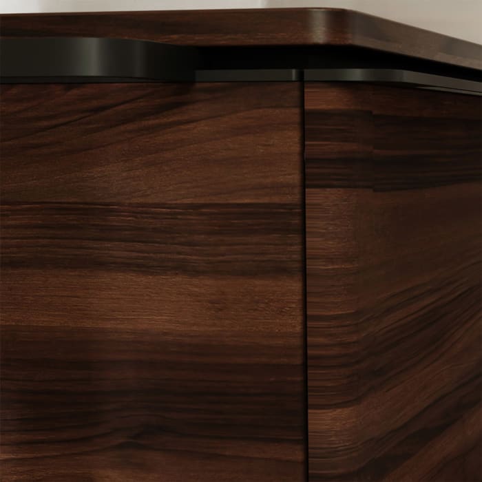 hansgrohe Xelu Q Waschtischunterschrank für Konsole 136 x 48,5 cm, 2 Schubkästen, Griff mattschwarz