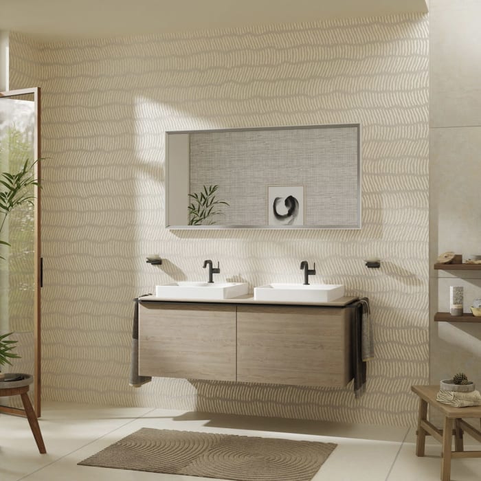 hansgrohe Xelu Q Waschtischunterschrank für Konsole 136 x 48,5 cm, 2 Schubkästen, Griff mattschwarz