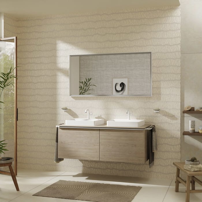 hansgrohe Xelu Q Waschtischunterschrank für Konsole 136 x 48,5 cm, 2 Schubkästen, Griff mattweiß