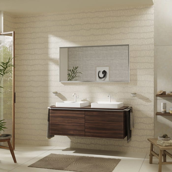 hansgrohe Xelu Q Waschtischunterschrank für Konsole 136 x 48,5 cm, 2 Schubkästen, Griff mattweiß