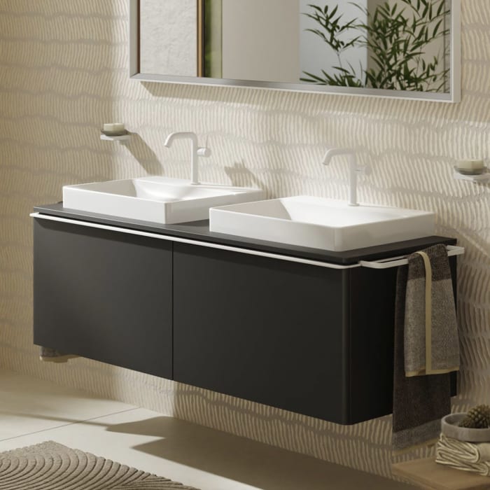 hansgrohe Xelu Q Waschtischunterschrank für Konsole 156 x 48,5 cm, 2 Schubkästen, Griff mattweiß