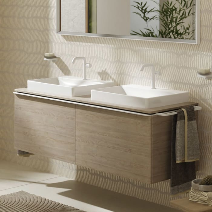 hansgrohe Xelu Q Waschtischunterschrank für Konsole 156 x 48,5 cm, 2 Schubkästen, Griff mattweiß