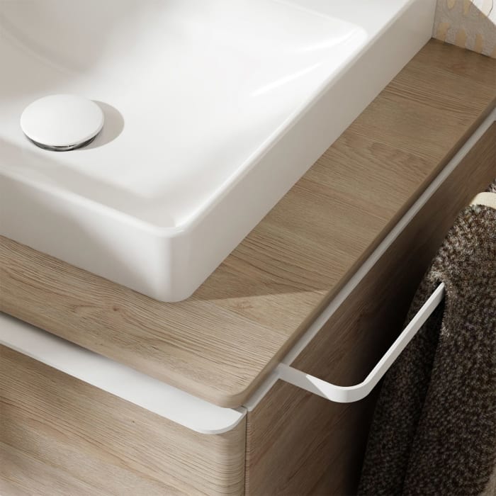 hansgrohe Xelu Q Waschtischunterschrank für Konsole 156 x 48,5 cm, 2 Schubkästen, Griff mattweiß