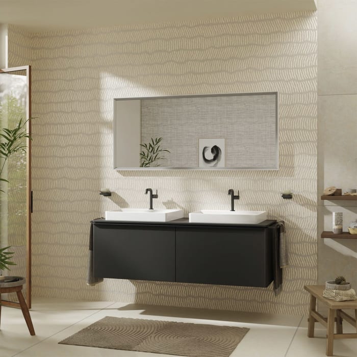 hansgrohe Xelu Q Waschtischunterschrank für Konsole 156 x 48,5 cm, 2 Schubkästen, Griff mattschwarz