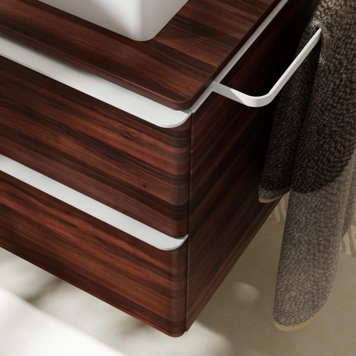 hansgrohe Xelu Q Waschtischunterschrank für Konsole 136 x 48,5 cm, 4 Schubkästen, Griff mattweiß