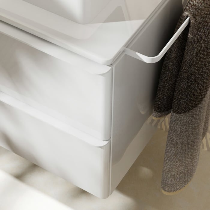 hansgrohe Xelu Q Waschtischunterschrank für Konsole 156 x 48,5 cm, 4 Schubkästen, Griff mattweiß