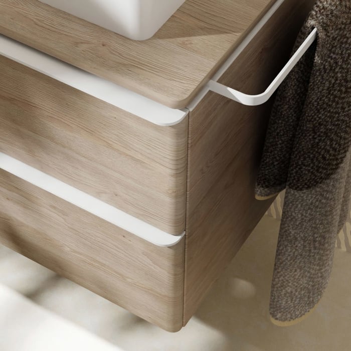 hansgrohe Xelu Q Waschtischunterschrank für Konsole 98 x 48,5 cm, 2 Schubkästen, Griff mattweiß