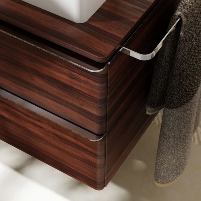 hansgrohe Xelu Q Waschtischunterschrank für Konsole 98 x 48,5 cm, 2 Schubkästen, Griff chrom