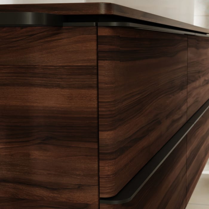 hansgrohe Xelu Q Waschtischunterschrank für Konsole 78 x 48,5 cm, 2 Schubkästen, Griff mattschwarz