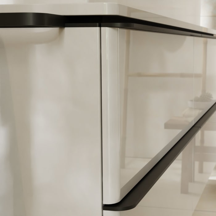 hansgrohe Xelu Q Waschtischunterschrank für Konsole 136 x 48,5 cm, 4 Schubkästen, Griff mattschwarz