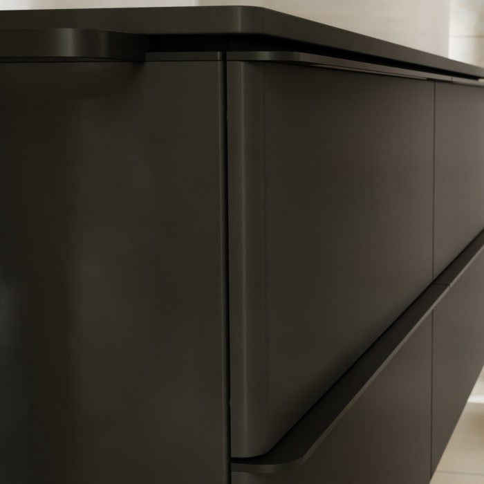 hansgrohe Xelu Q Waschtischunterschrank für Konsole 136 x 48,5 cm, 4 Schubkästen, Griff mattschwarz