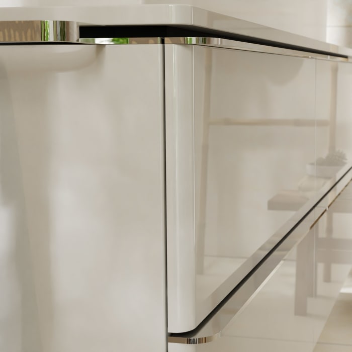 hansgrohe Xelu Q Waschtischunterschrank für Konsole 156 x 48,5 cm, 4 Schubkästen, Griff chrom