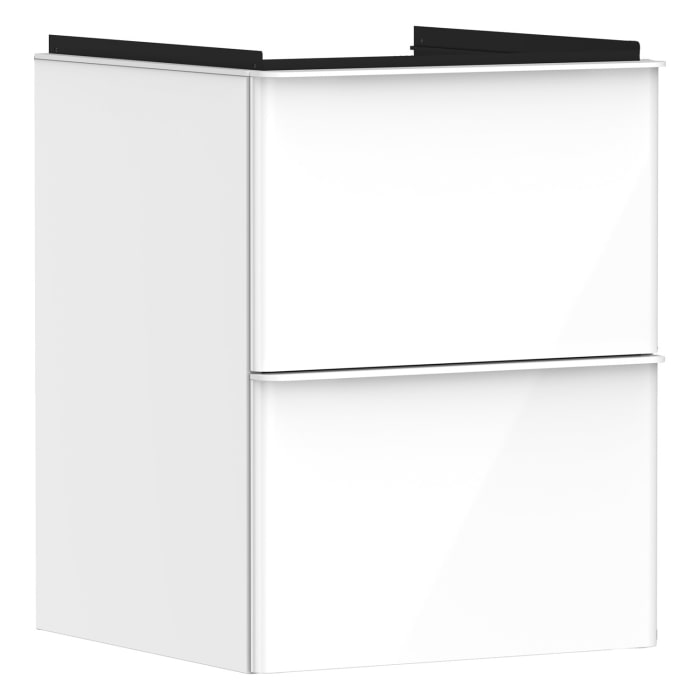 hansgrohe Xelu Q Waschtischunterschrank 48 x 60,5 cm, 2 Schubkästen, Griff mattweiß
