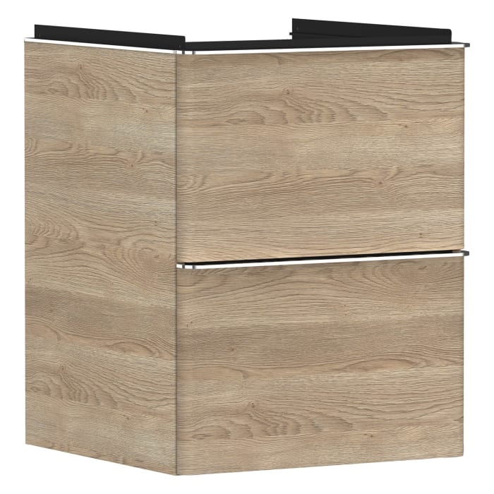 hansgrohe Xelu Q Waschtischunterschrank 48 x 60,5 cm, 2 Schubkästen, Griff chrom