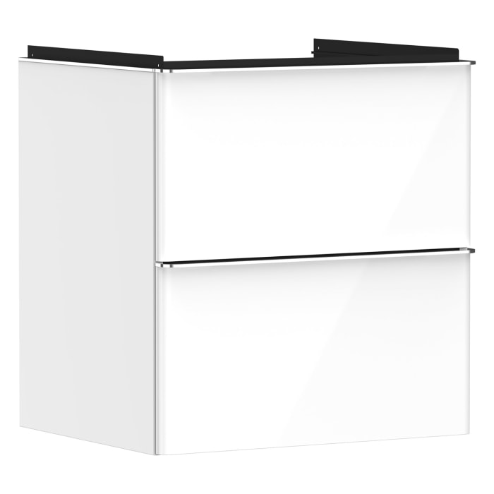 hansgrohe Xelu Q Waschtischunterschrank 58 x 60,5 cm, 2 Schubkästen, Griff chrom