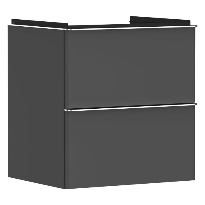 hansgrohe Xelu Q Waschtischunterschrank 58 x 60,5 cm, 2 Schubkästen, Griff chrom