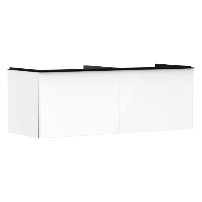hansgrohe Xelu Q Waschtischunterschrank für Konsole 136 x 48,5 cm, 2 Schubkästen, Griff mattschwarz