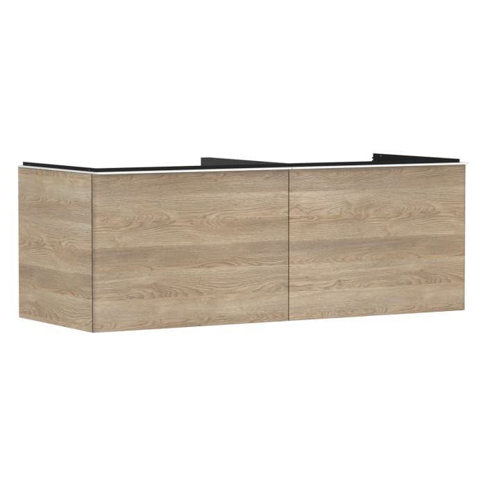 hansgrohe Xelu Q Waschtischunterschrank für Konsole 136 x 48,5 cm, 2 Schubkästen, Griff mattweiß