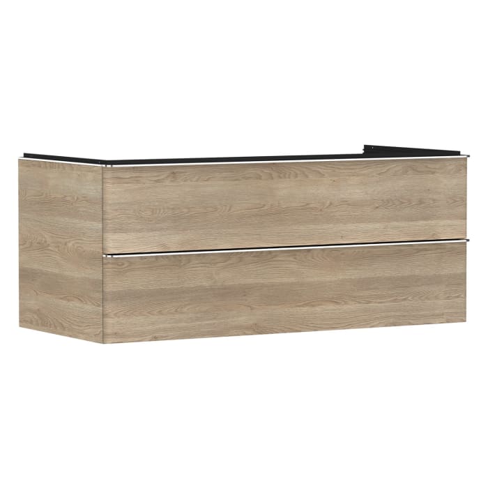 hansgrohe Xelu Q Waschtischunterschrank für Konsole 118 x 48,5 cm, 2 Schubkästen, Griff chrom
