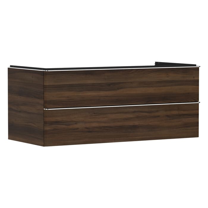 hansgrohe Xelu Q Waschtischunterschrank für Konsole 118 x 48,5 cm, 2 Schubkästen, Griff chrom