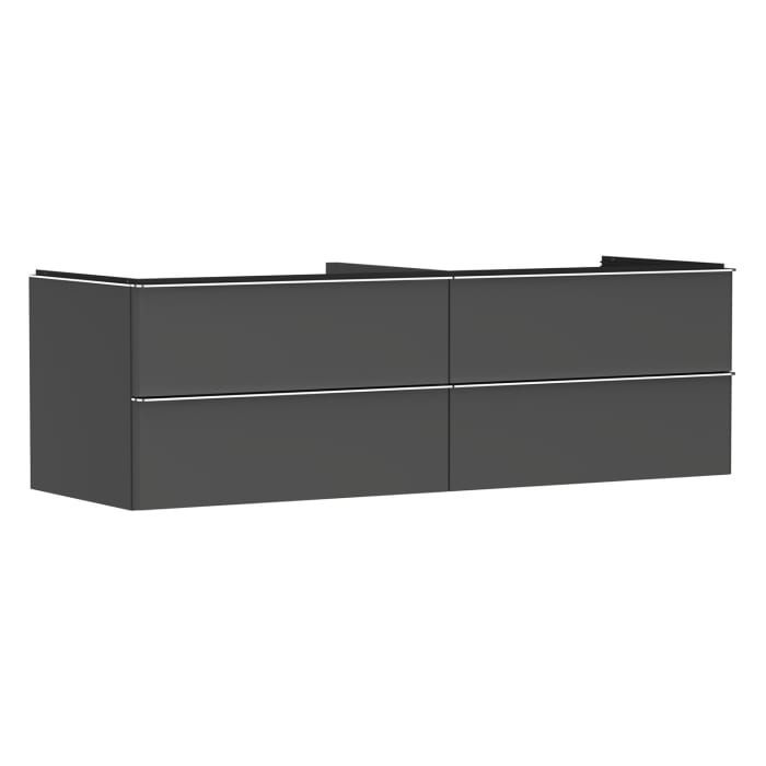 hansgrohe Xelu Q Waschtischunterschrank für Konsole 156 x 48,5 cm, 4 Schubkästen, Griff chrom
