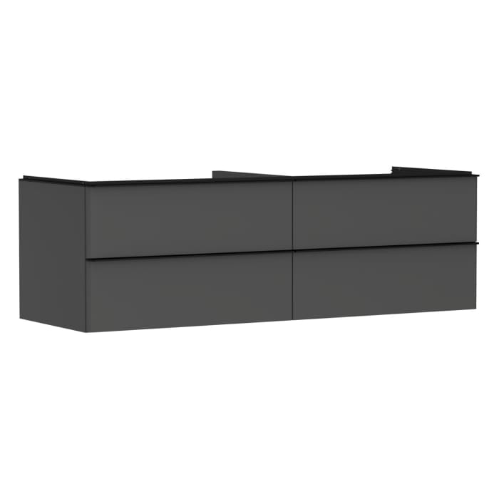 hansgrohe Xelu Q Waschtischunterschrank für Konsole 156 x 48,5 cm, 4 Schubkästen, Griff mattschwarz
