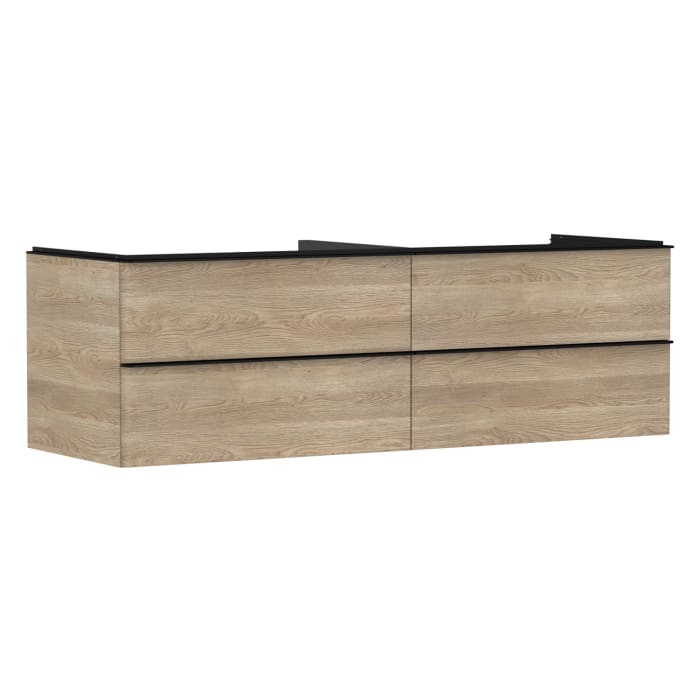 hansgrohe Xelu Q Waschtischunterschrank für Konsole 156 x 48,5 cm, 4 Schubkästen, Griff mattschwarz