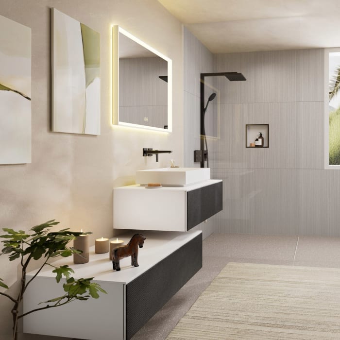 hansgrohe Xevolos E Sideboard 118 x 28,5 cm mit 1 Schubkasten und Abdeckplatte